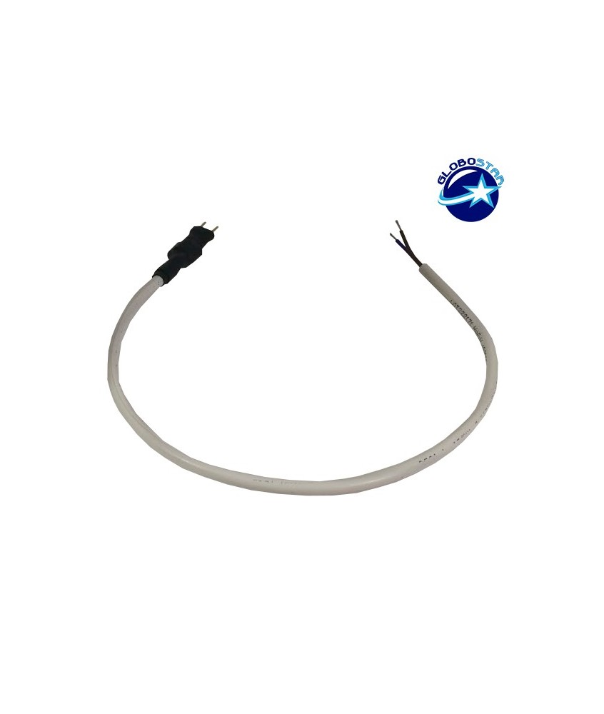 GloboStar® 226032 Connector AC-DC 230 Volt έως 50 μέτρα για OVALE 120° Degree Neon Flex LED DC 230V 2 Pin